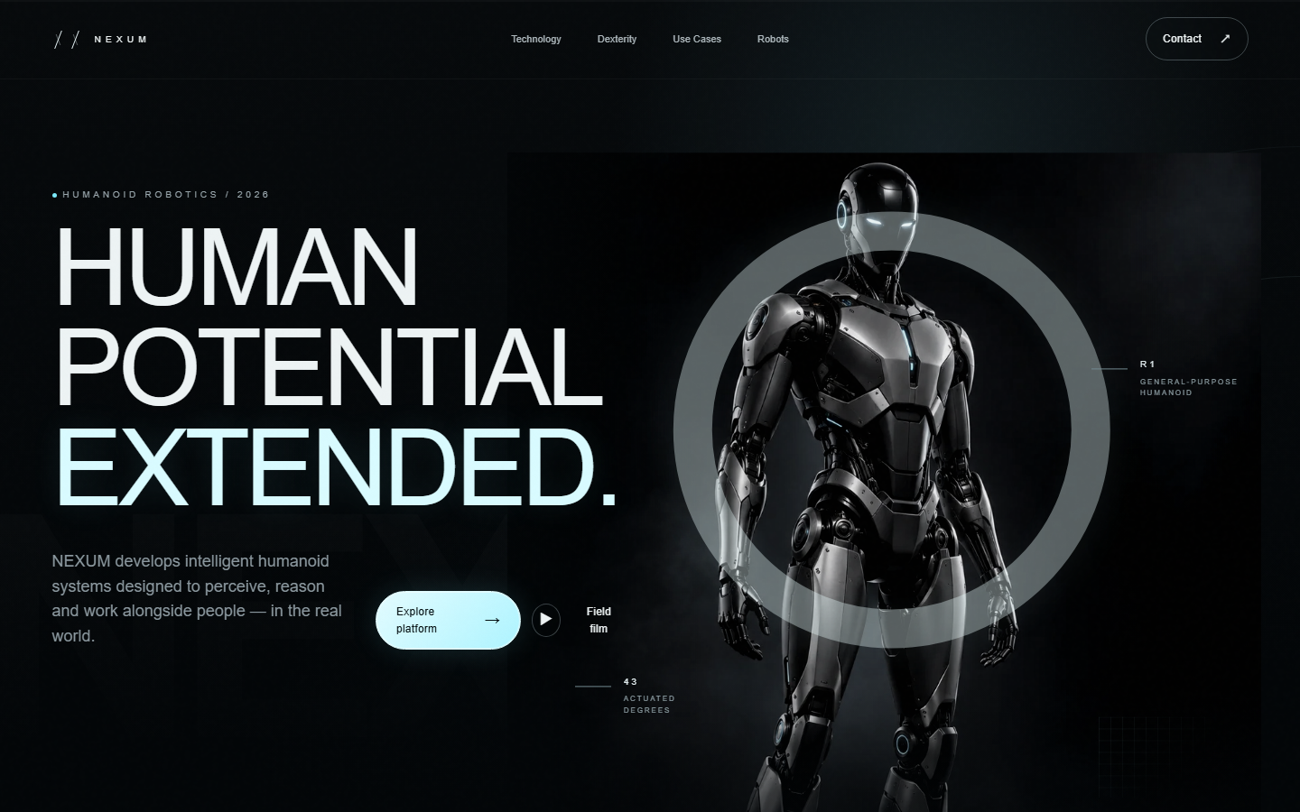 NEXUM Webdesign in Desktop-Ansicht