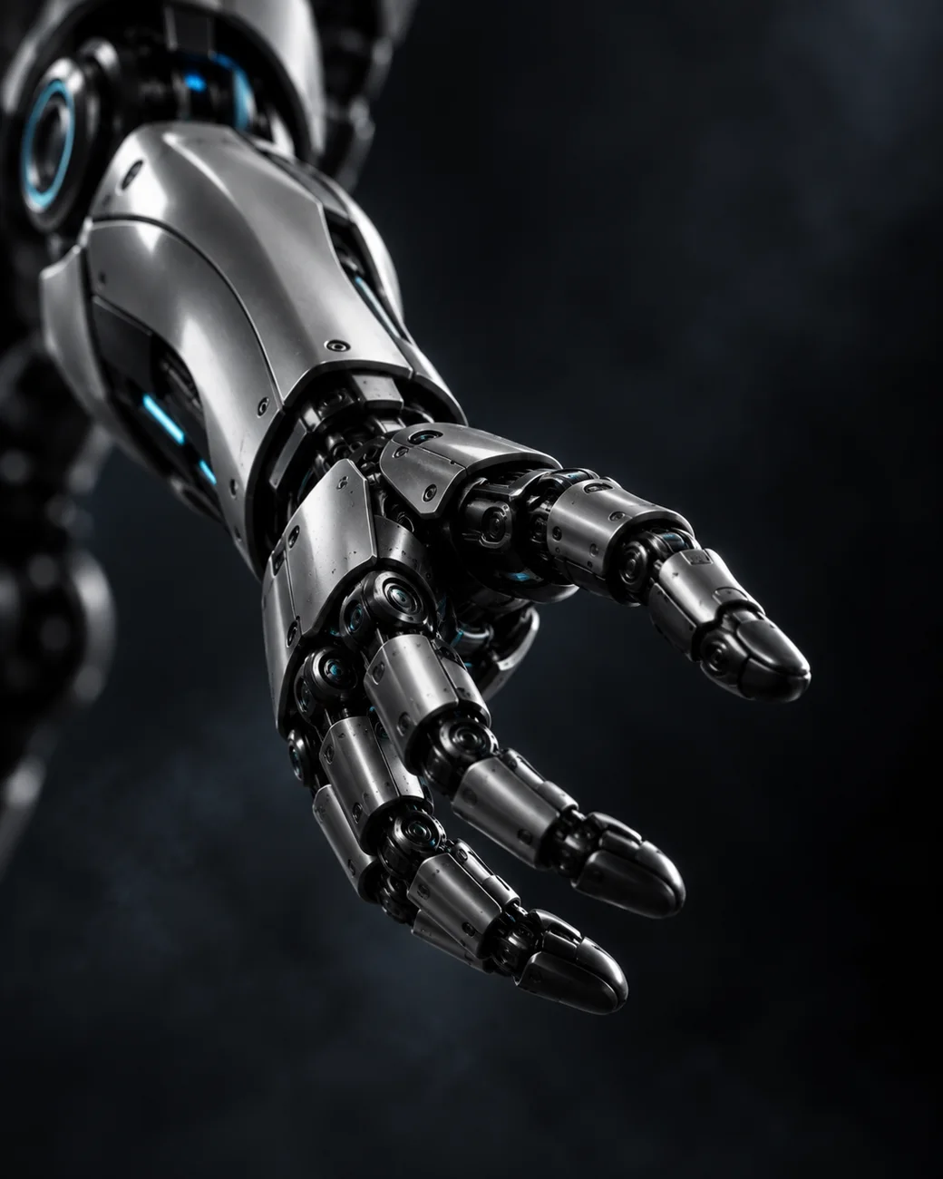 Robotic hand showing fine motor control and articulated fingers