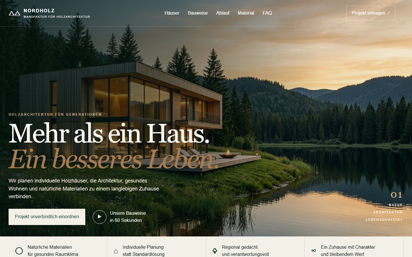 NORDHOLZ Webdesign in Desktop-Ansicht