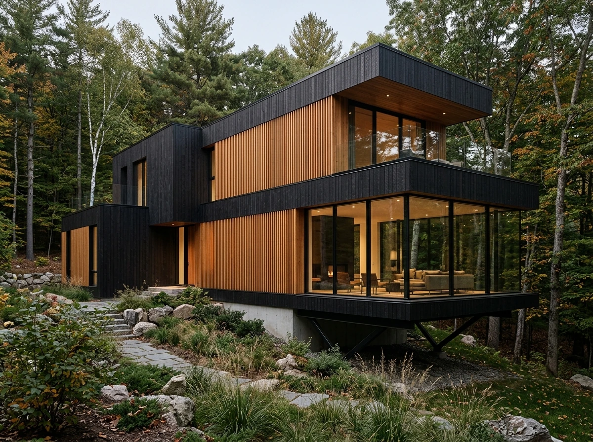 Individuelles Architektenhaus aus Holz