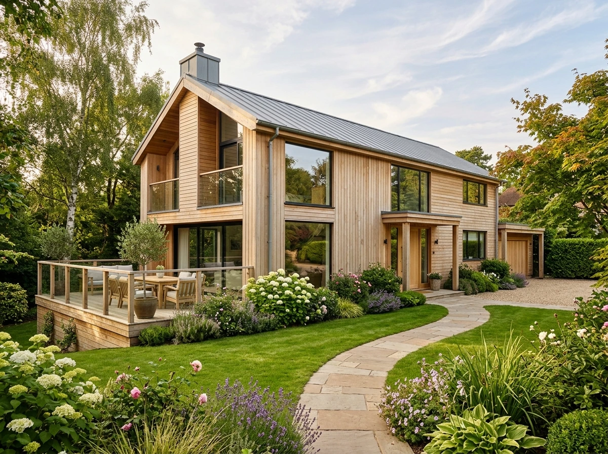 Modernes Einfamilienhaus aus Holz