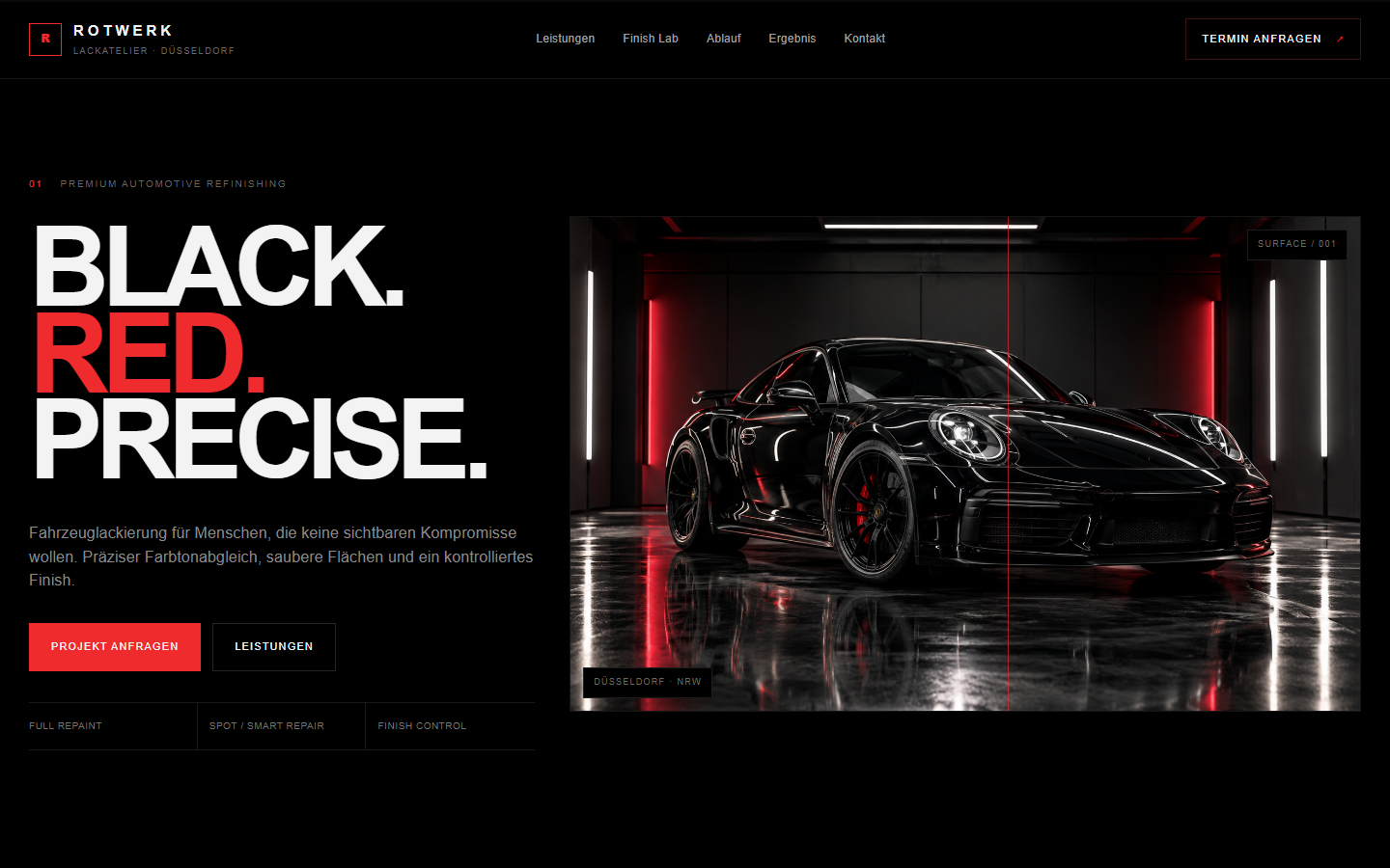 ROTWERK Webdesign in Desktop-Ansicht