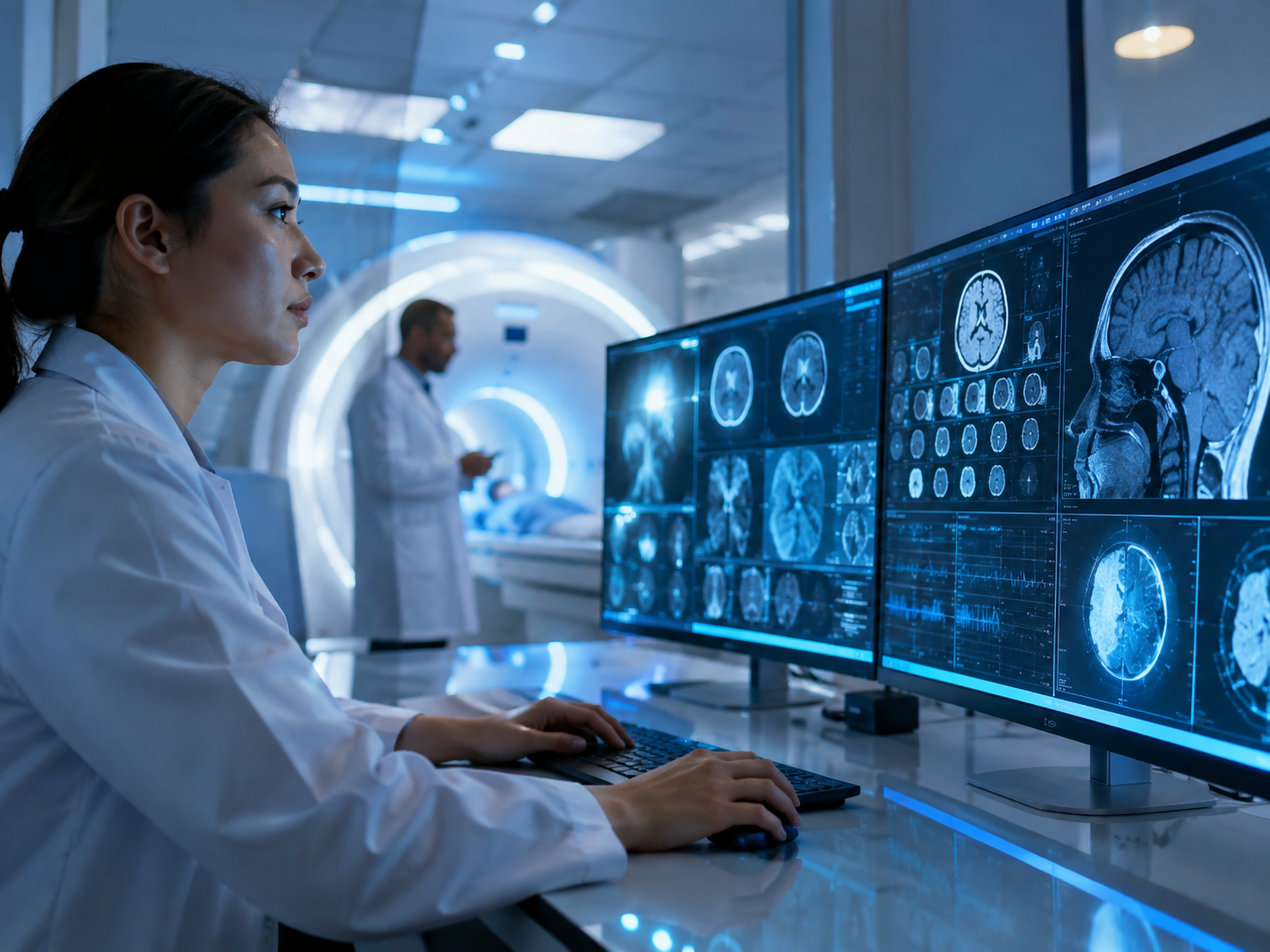 Abstrakte digitale Diagnostikoberflächen